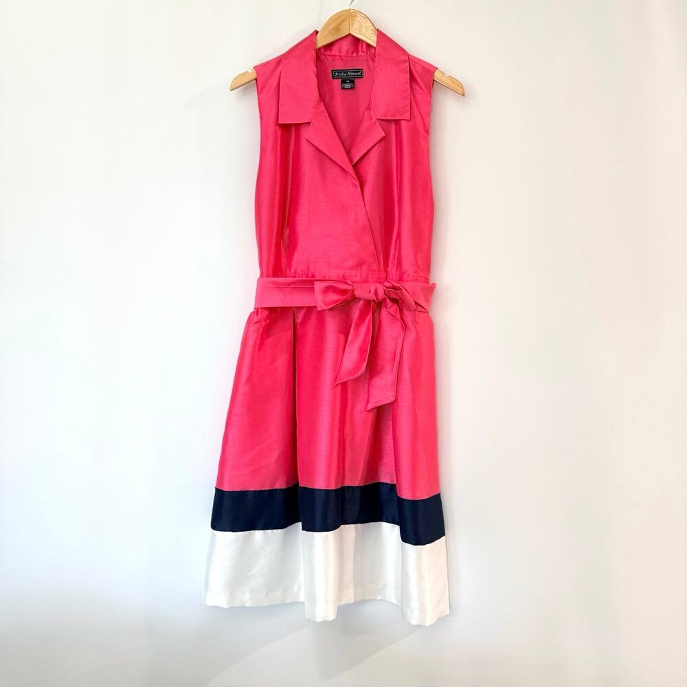 Jessica Howard Dress Size 18 Sleeveless Collar Belt